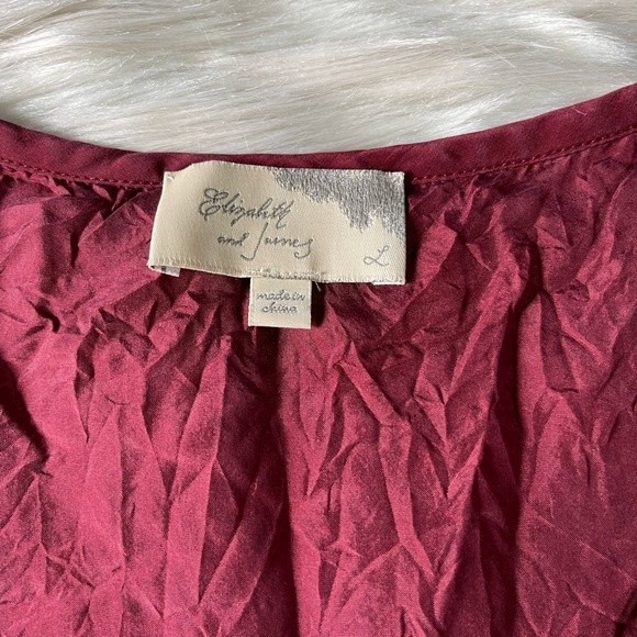 Elizabeth and James Silk Tiered Ruffle Front Sleeveless Top - Picture 10 of 12